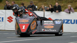 Dave Molyneux and Rick Long in action at the TT (Ciaran Broad)